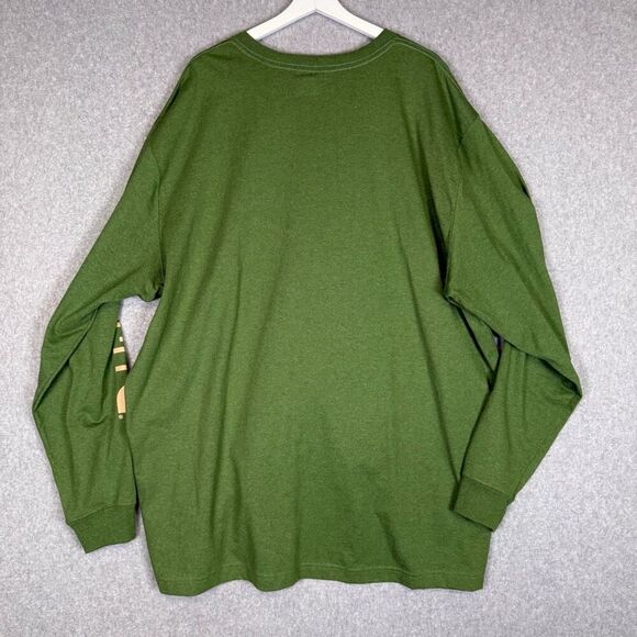 Carhartt Men's Size 2XL XXL Loose Fit Long Sleeve Crewneck T-Shirt Green Casual - Picture 6 of 7